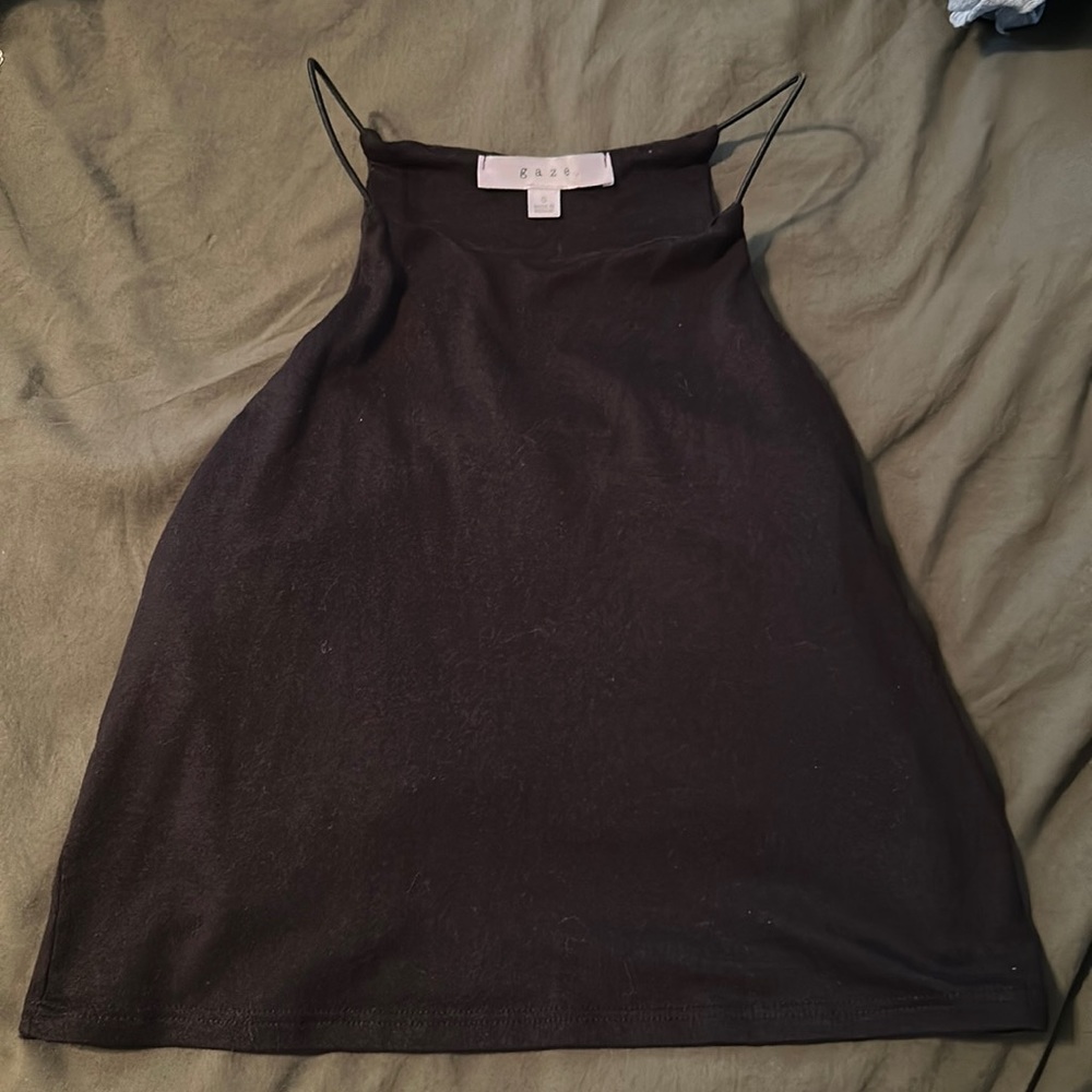 Black Halter Crop Top